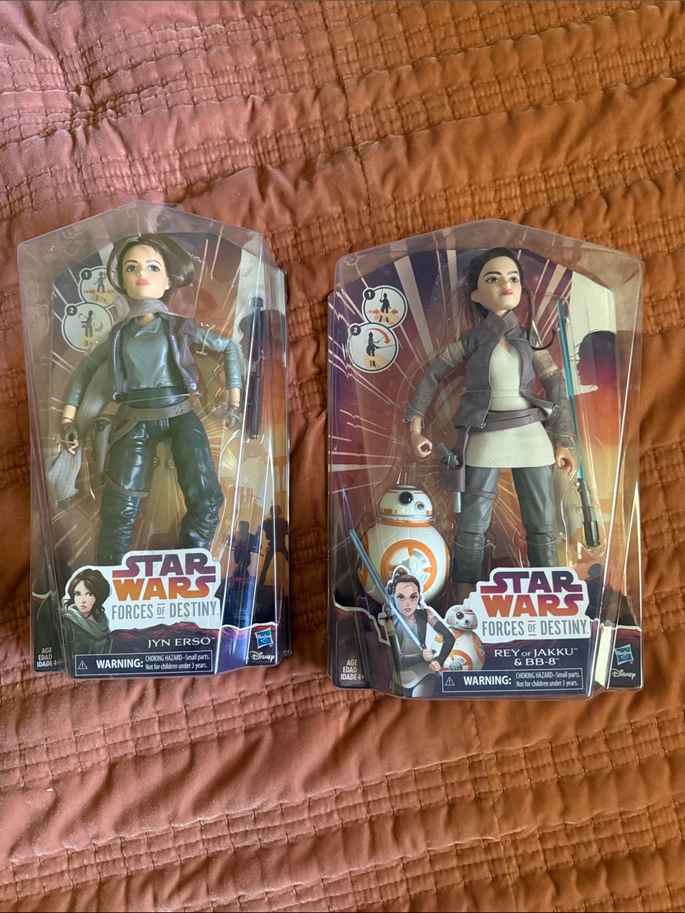 Star Wars Forces of Destiny Jyn Erso and Rey of Jakku & BB8 Figures